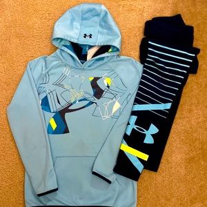 Girls Under Armour sweatshirt and leggings set
